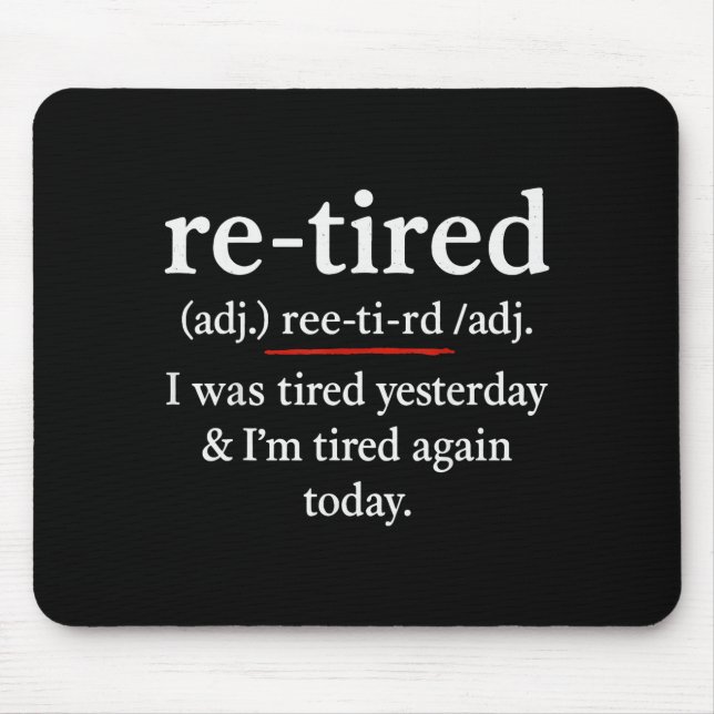 Re-tired, I Was Tired Yesterday &amp; I’m Tired Ag Musmatta (Framsidan)