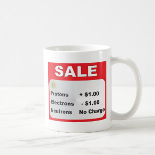 rea för protonselektronneutrons kaffemugg