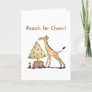 Reach for Cheer! Giraffe jul Art Card Tack Kort