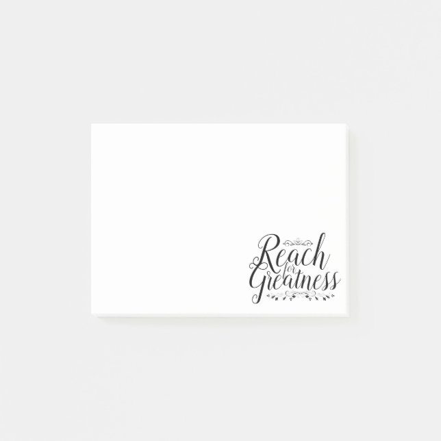 Reach for Greatness Calligraphy Post-it Block (Framsida)