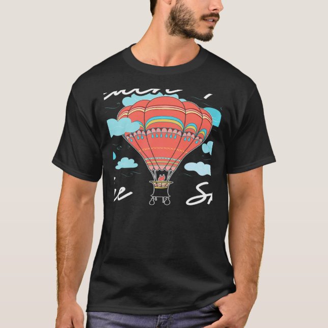 Reach för Himlar-baronismens Aeronaut-Hetten Luft  T Shirt (Framsida)