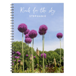 Reach för Himmel Lila Alliums bärbara dator Anteckningsbok