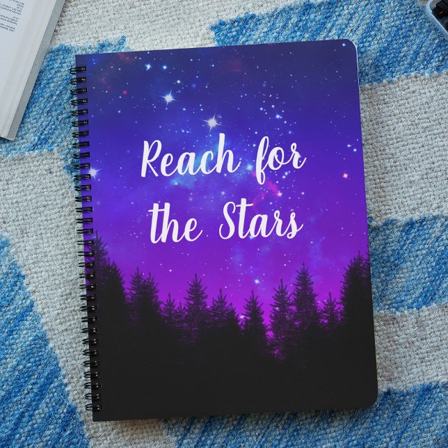 Reach för Stars Galaxy Forest Notebook Anteckningsbok (Skapare uppladdad)
