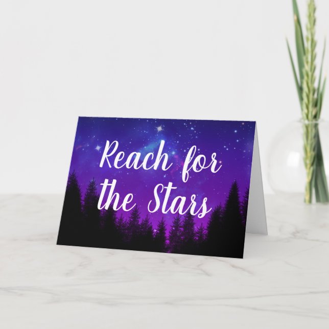 Reach for Stars Galaxy Motivational Kort (Framsida)