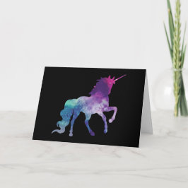Reach for Stars Galaxy Unicorn Design Kort