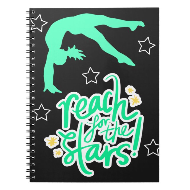 Reach for Stars Gymnastics Tumbling  Anteckningsbok (Framsidan)