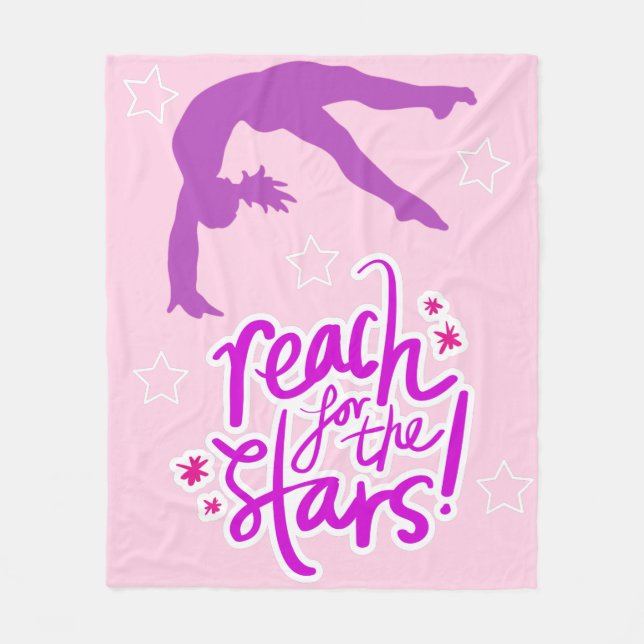 Reach for Stars Gymnastics Tumbling Fleecefilt (Framsidan)
