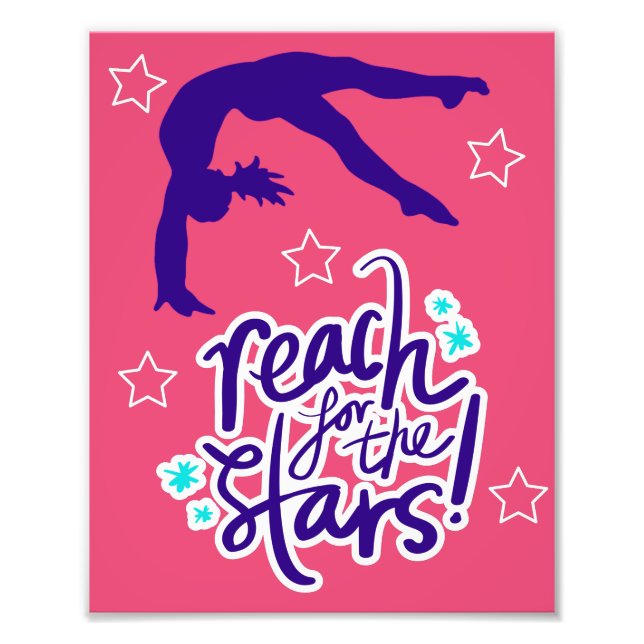 Reach for Stars Gymnastics Tumbling Fototryck (Framsidan)