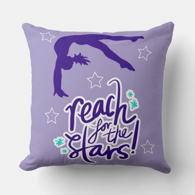 Reach for Stars Gymnastics Tumbling Kudde (Framsida)