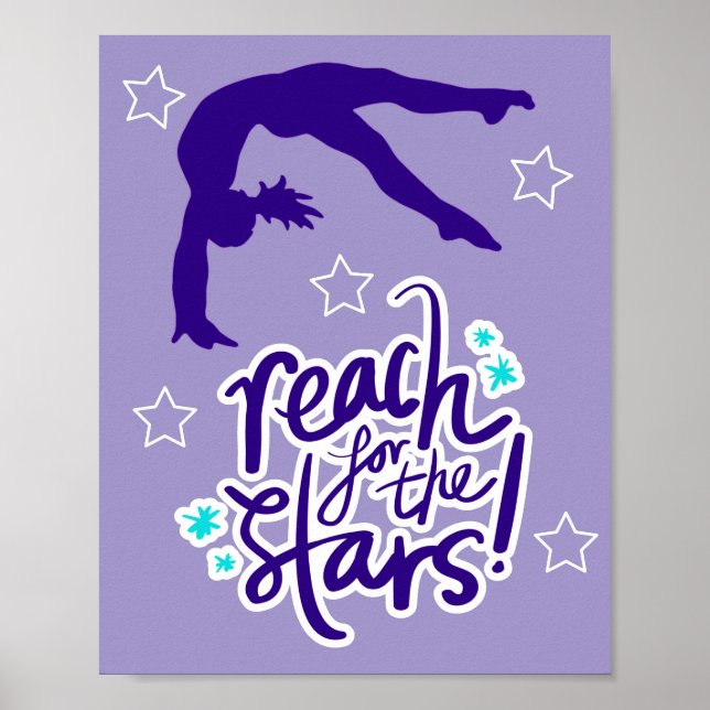 Reach for Stars Gymnastics Tumbling Poster (Framsidan)