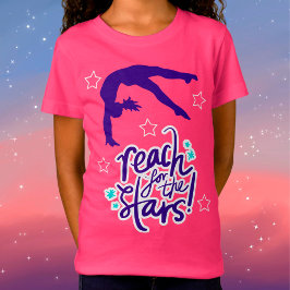 Reach for Stars Gymnastics Tumbling T Shirt