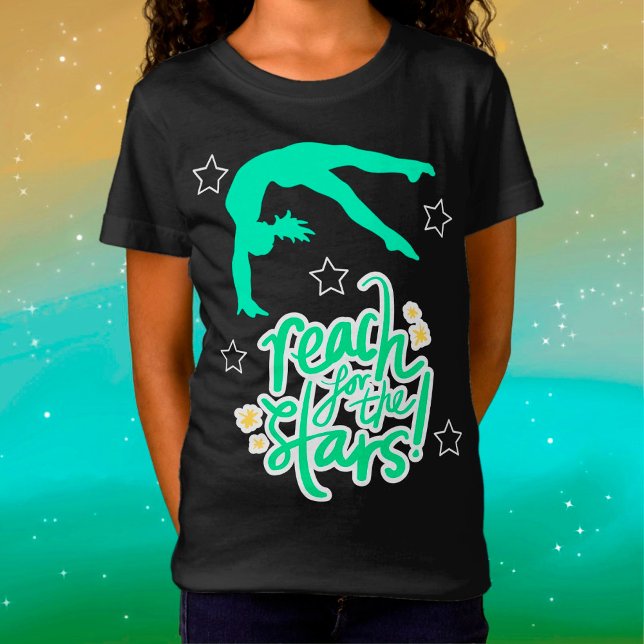 Reach for Stars Gymnastics Tumbling T-Shirt (Skapare uppladdad)