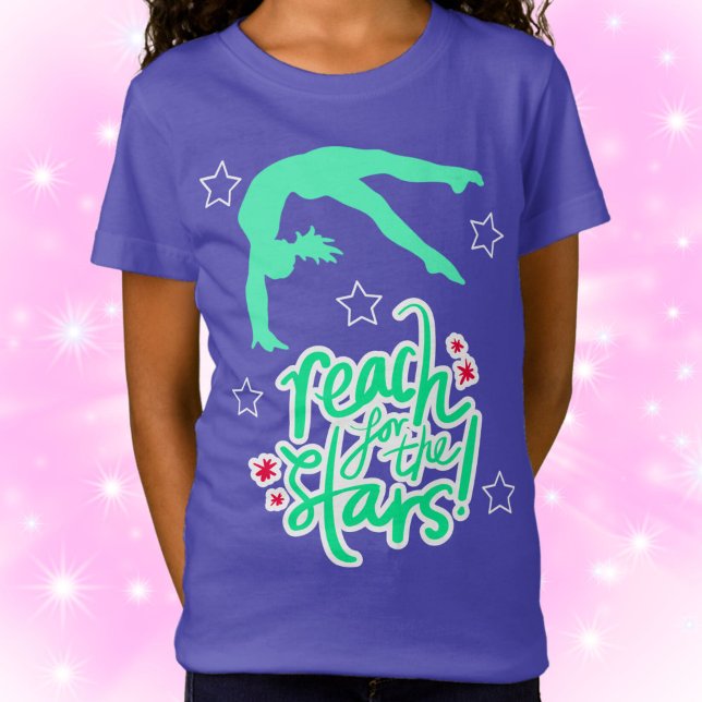Reach for Stars Gymnastics Tumbling T-Shirt (Skapare uppladdad)
