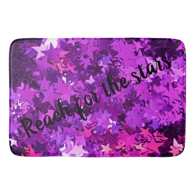 Reach för Stars Lila Bath Mat Badrumsmatta (Framsidan)