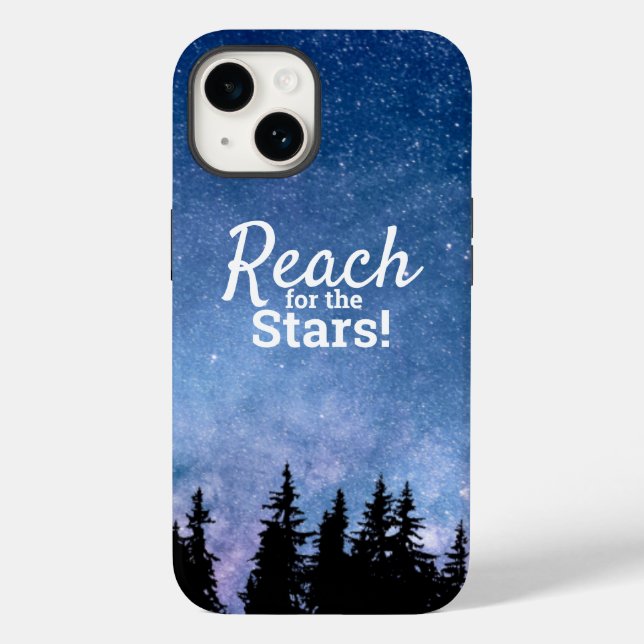 Reach for Stars Motivation Quote Starry night (Baksida)