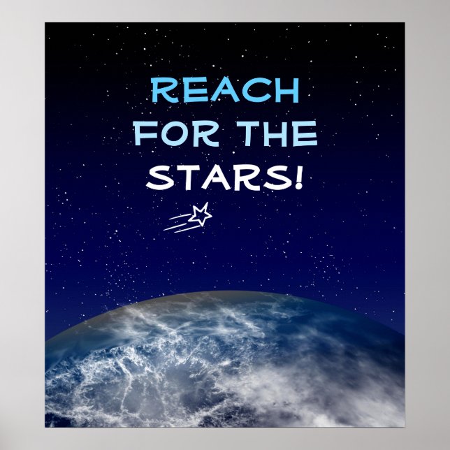 Reach for Stars Planet Earth Flies Star Poster (Framsidan)