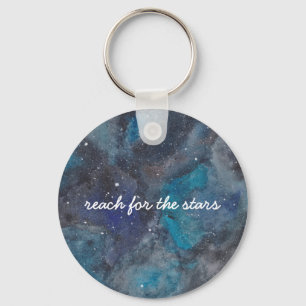 Reach for Stars Space-inspirationskript Nyckelring