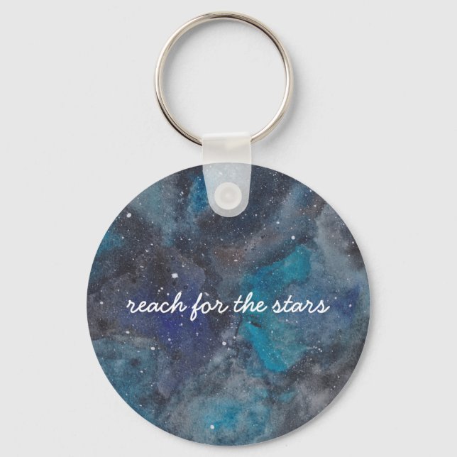 Reach for Stars Space-inspirationskript Nyckelring (Framsida)