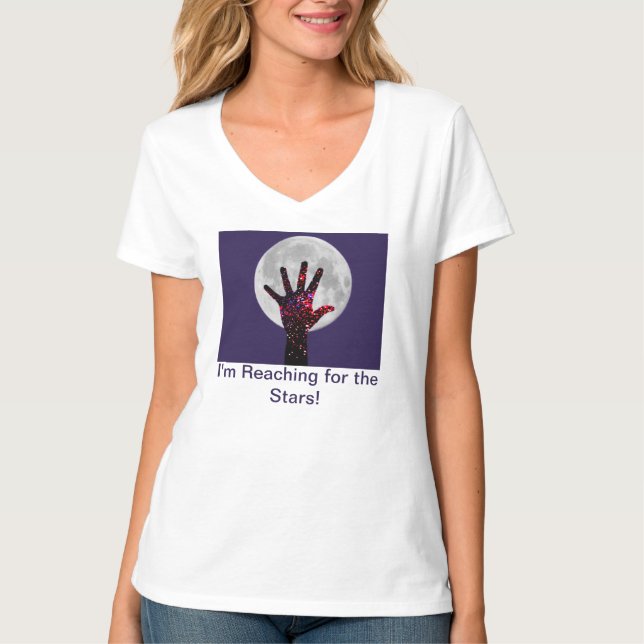 Reach för stjärnor  t shirt (Framsida)