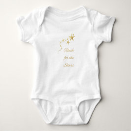 Reach for the Stars, Guld Design, Baby Nursery T Shirt