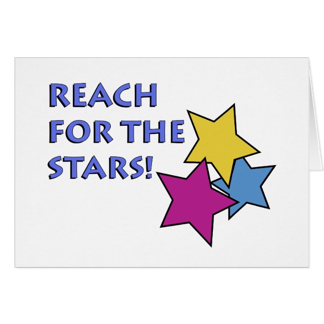 Reach for the Stars! Hälsningskort (Framsidan Horizontal)