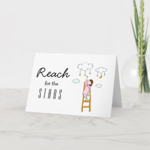 Reach for the Stars Motivational Kort