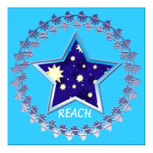 "Reach for the Stars" Motiverande Poster