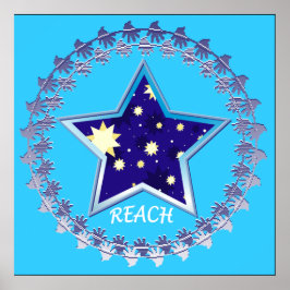 "Reach for the Stars" Motiverande Poster