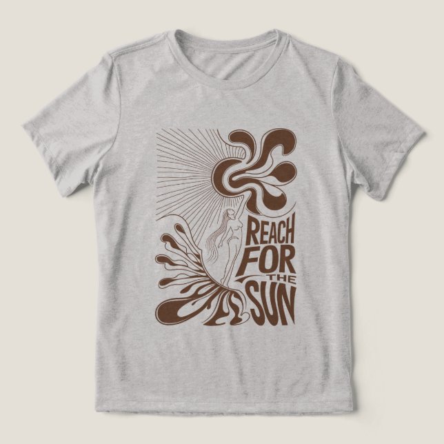 Reach For The Sun: Psychedelic T-Shirt Design with (Design Framsida)