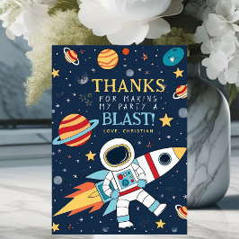 Reach Fyra Tacken Stars Space Birthday Tack Kort