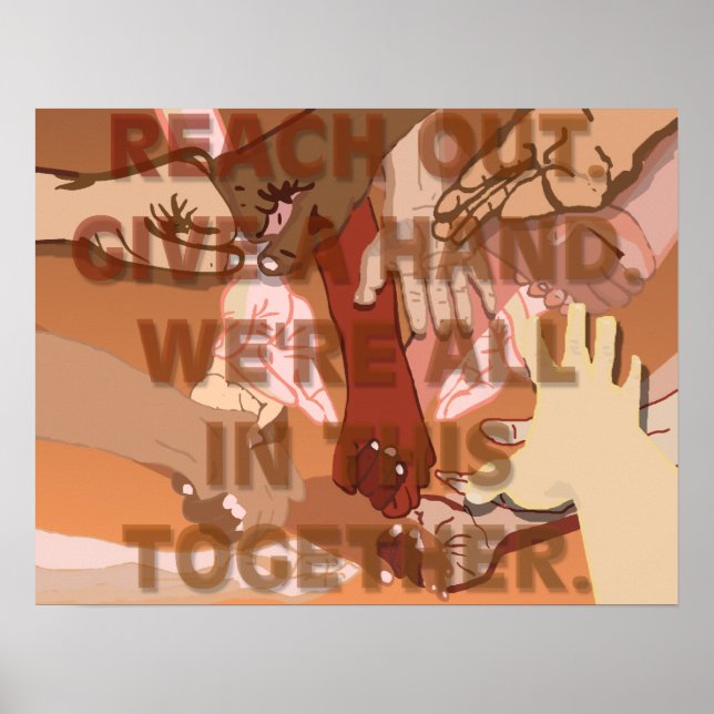 Reach Out Ge a Hand Poster (Framsidan)