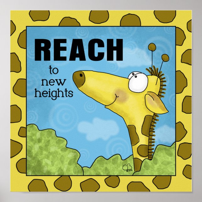 Reach to New Heights Giraffe Poster (Framsidan)