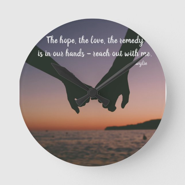 Reach ut med mig rund klocka (Framsida)