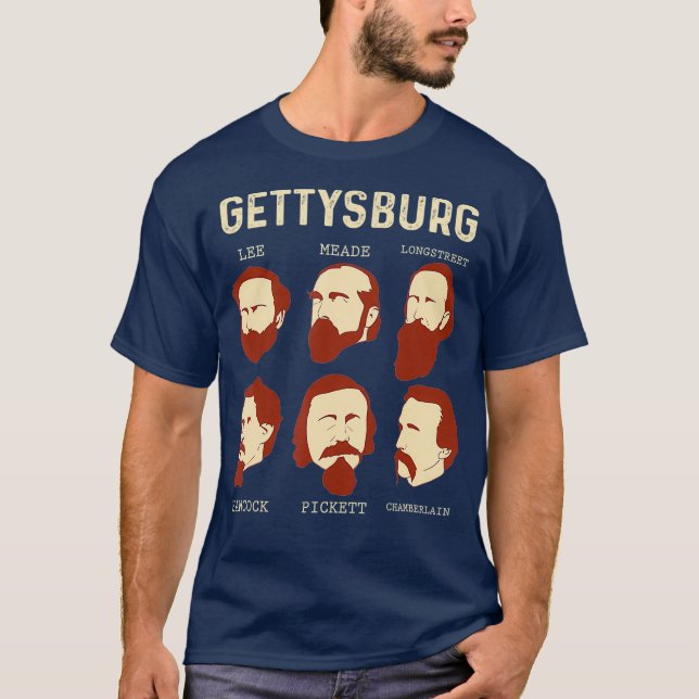 Reaction av Gettysburg American Civil Krig T Shirt (Framsida)