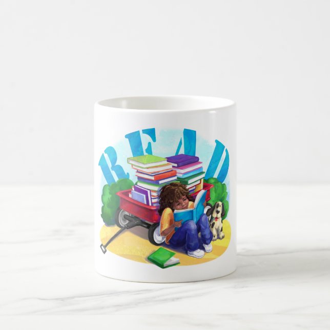 READ Bok Wagon Art Coffee Mugg (Center)