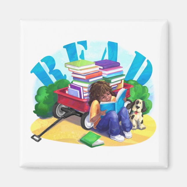 READ Bok Wagon Art Magnet (Framsidan)