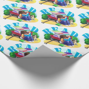 READ Bok Wagon Art Mönster Presentpapper