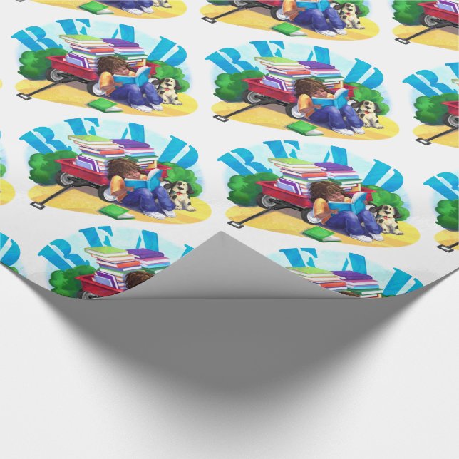 READ Bok Wagon Art Mönster Presentpapper (Hörn)
