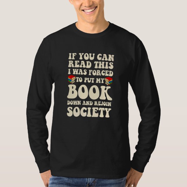 Read Books  For Men Women Bookworm Bookaholic T Shirt (Framsida)
