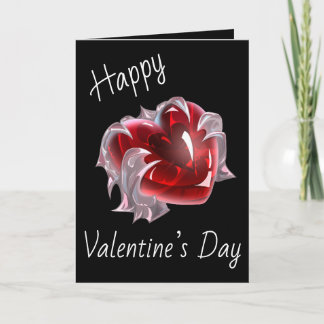 Read heart crystal happy Valentine’s Day card dark Kort