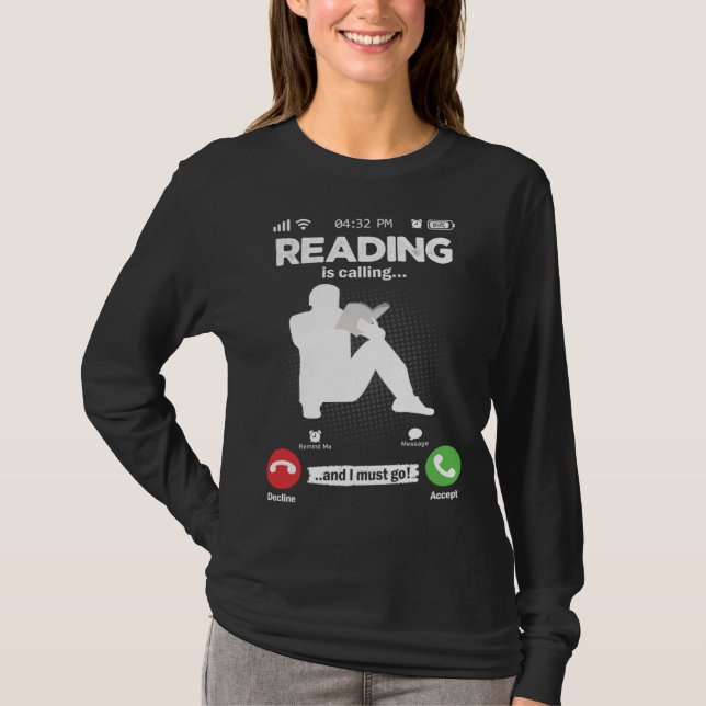 Read Is Calling I Must Go Library Books Hobby Read T Shirt (Framsida)