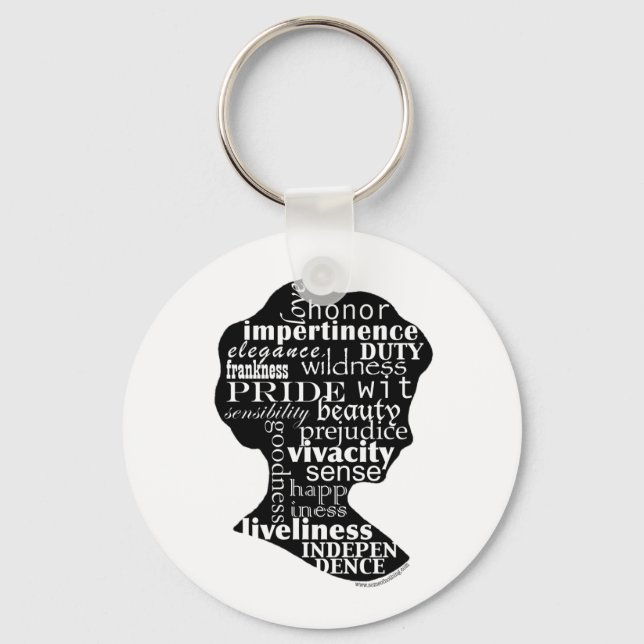 Read Jane Austen Cameo Nyckelring (Framsida)