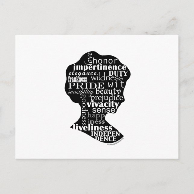 Read Jane Austen Cameo Vykort (Framsida)