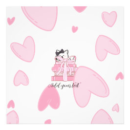 Read • Love • Display – Cat & Book Photo Enlargeme Fototryck