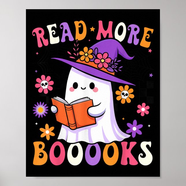 Read More Books Ghost Reading Book Funny Teacher H Poster (Framsidan)