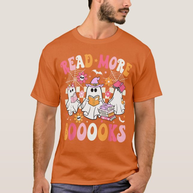 Read More Books Ghosts Reading Book Funnyeacher Ha T Shirt (Framsida)