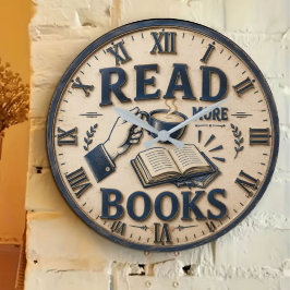 Read More Books Reading Lover Gift Stor Klocka