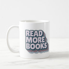 Read More Books Retro Typography Mug Kaffemugg