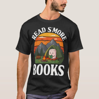 Read S'More Books Camping Outdoors Travel Campfire T Shirt