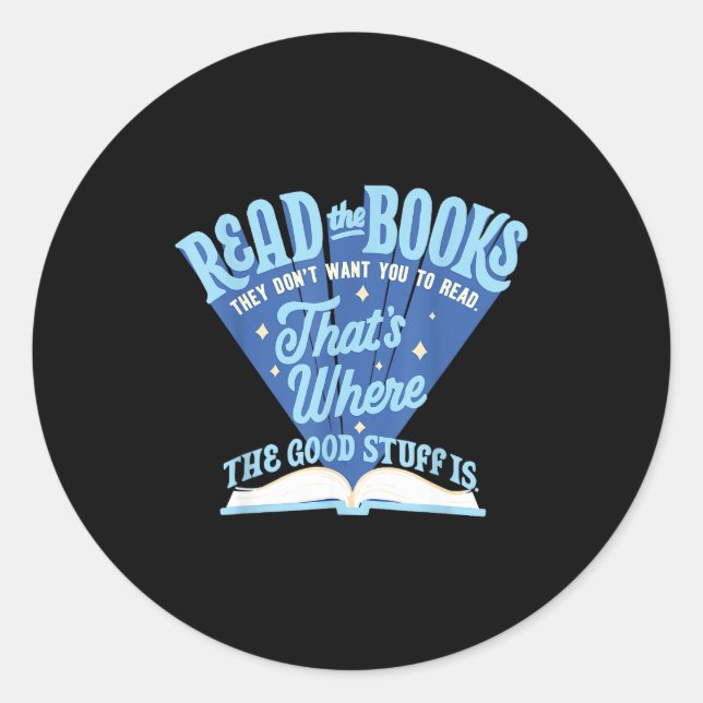 Read The Book They Don't Want You To Read  Runt Klistermärke (Framsida)